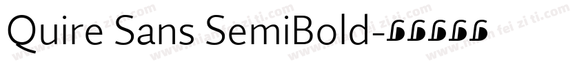 Quire Sans SemiBold字体转换